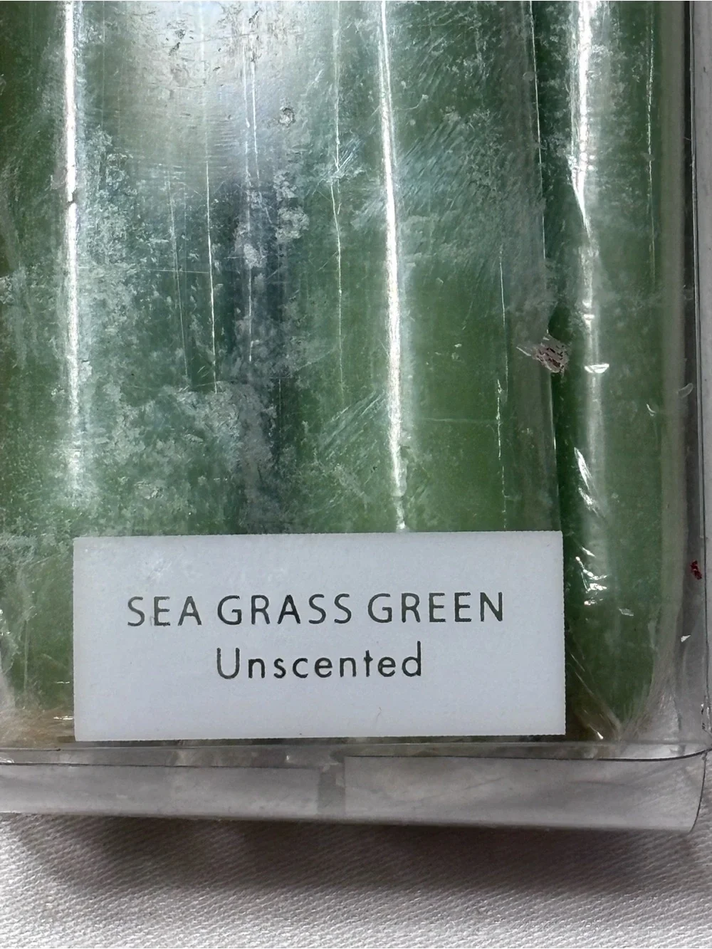 Embers Sea Grass Green Taper Candles 10” Unscented Set of 6 New